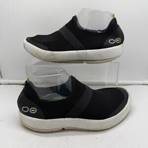 OOFOS OOmg Shoes Womens 9 OOMG Black White Slip On